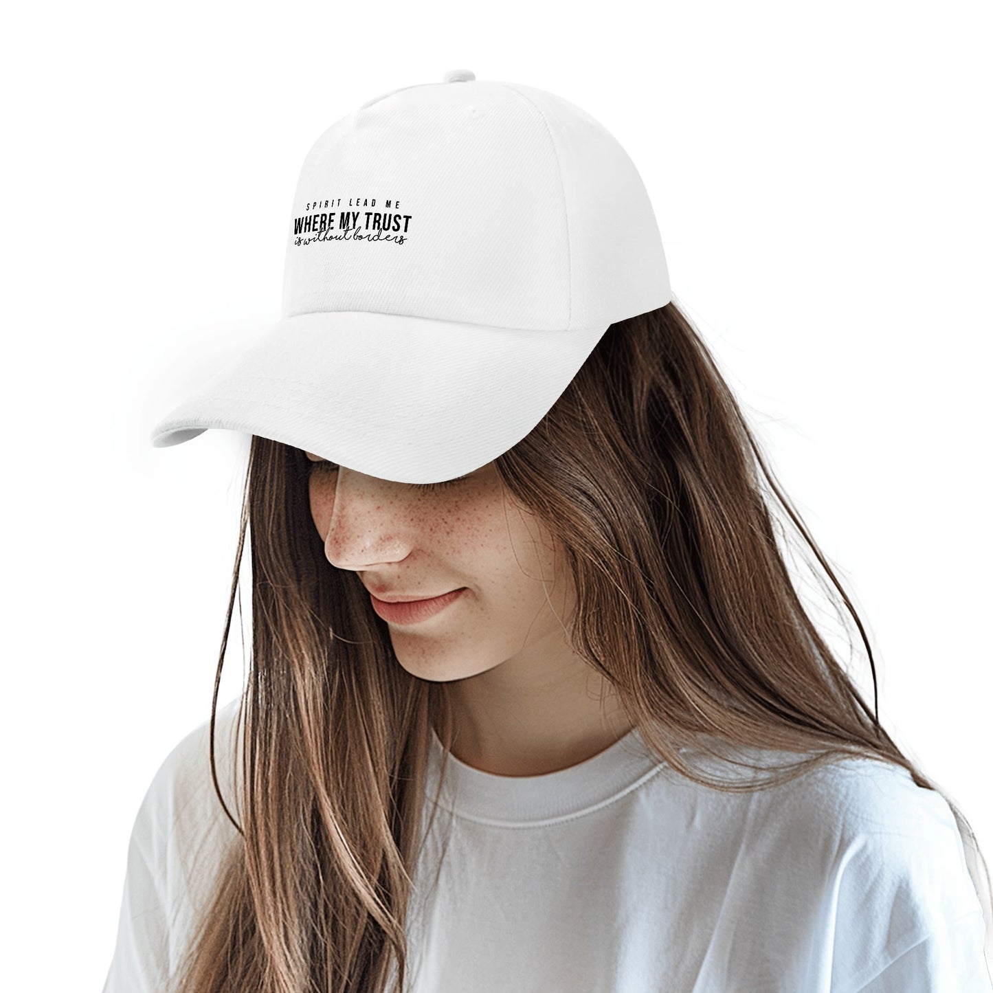 Spirit Lead Me- White Baseball Cap