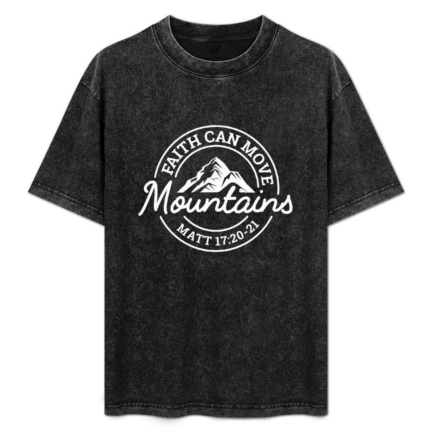Faith can move mountains - Men's Washed Vintage T-Shirt