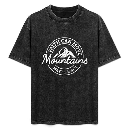Faith can move mountains - Men's Washed Vintage T-Shirt