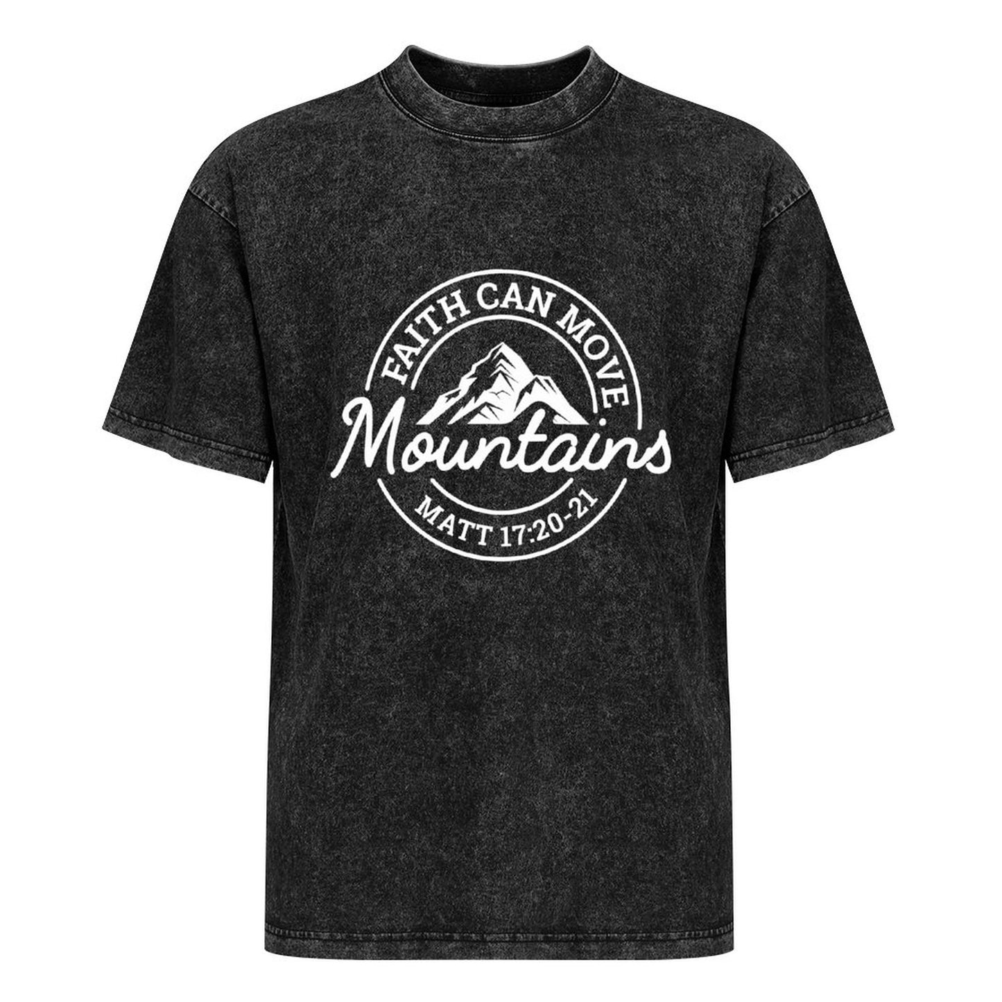 Faith can move mountains - Men's Washed Vintage T-Shirt
