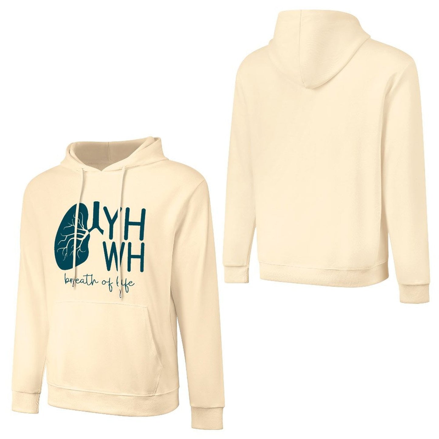 Breath of Life - Cotton Men's Hoodie with kangaroo pocket (multiple colour options)