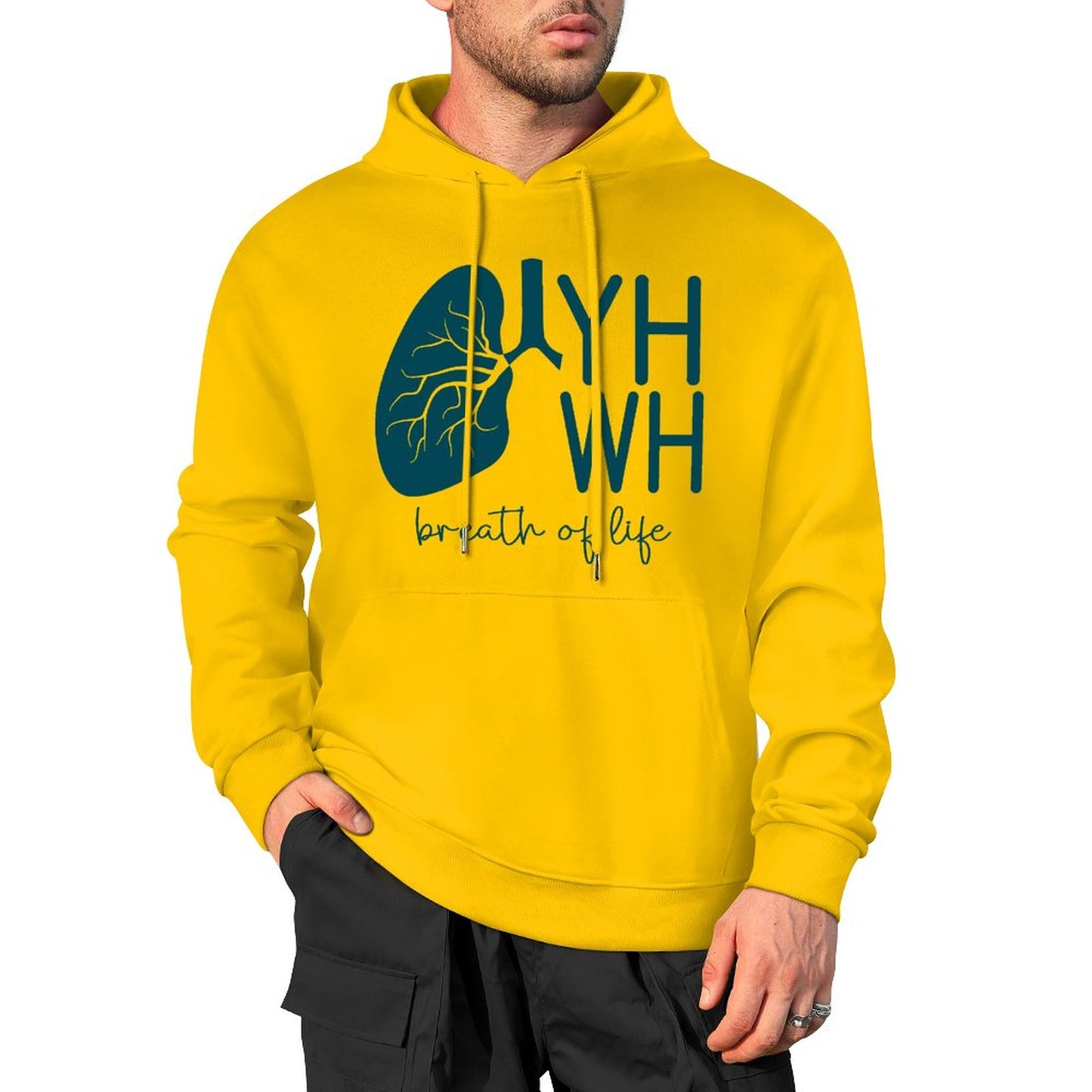 Breath of Life - Cotton Men's Hoodie with kangaroo pocket (multiple colour options)