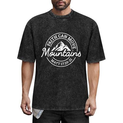 Faith can move mountains - Men's Washed Vintage T-Shirt