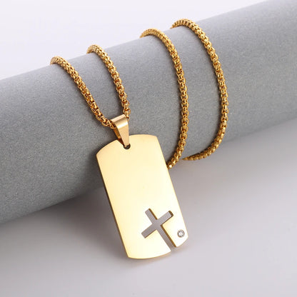 Dog Tag Pendant and Necklace