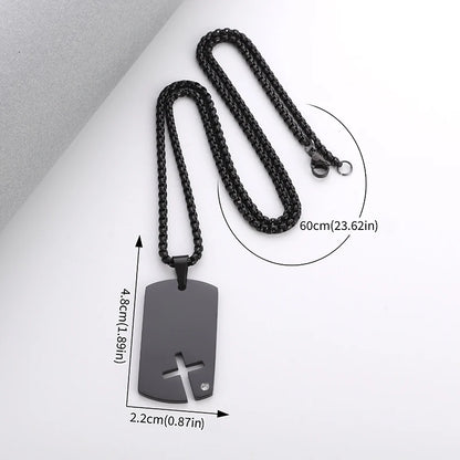 Dog Tag Pendant and Necklace