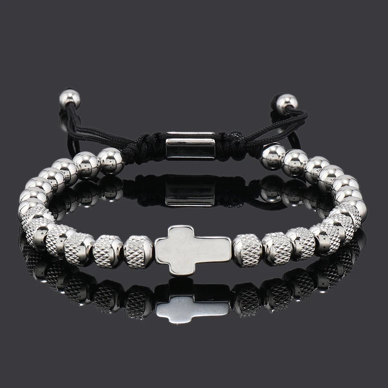Stainless Steel Cross Bracelet