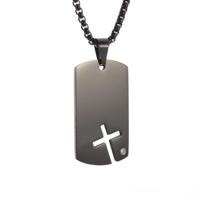Dog Tag Pendant and Necklace