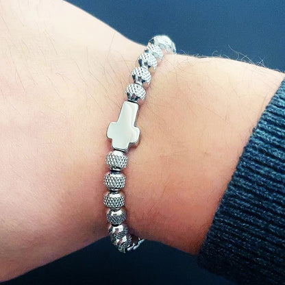 Stainless Steel Cross Bracelet