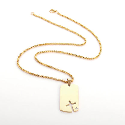 Dog Tag Pendant and Necklace