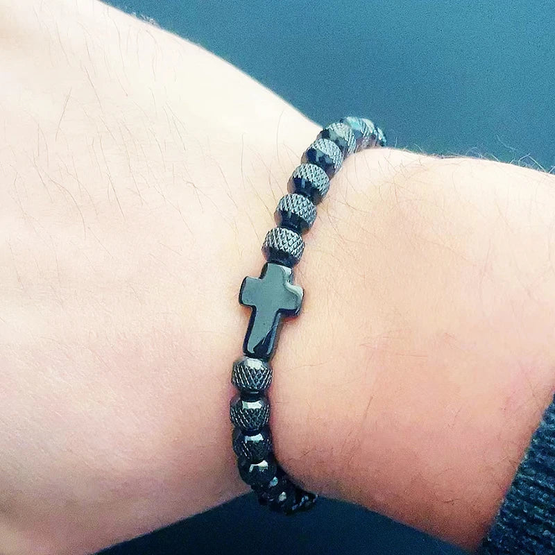 Stainless Steel Cross Bracelet