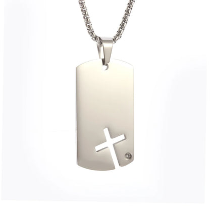 Dog Tag Pendant and Necklace