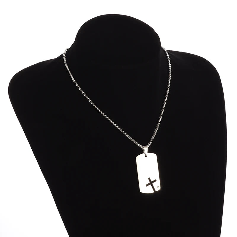 Dog Tag Pendant and Necklace