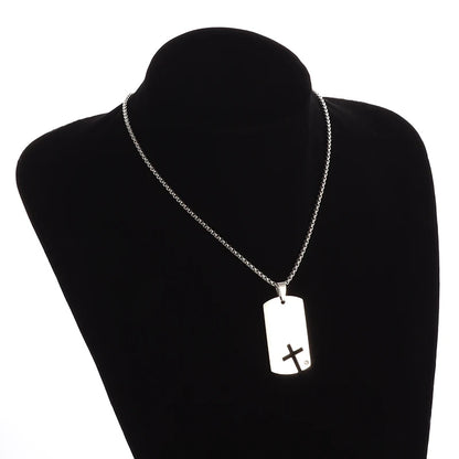 Dog Tag Pendant and Necklace