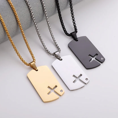 Dog Tag Pendant and Necklace