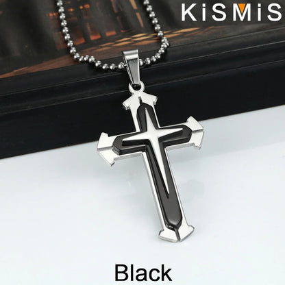 Stainless Steel Cross Pendant and basic necklace
