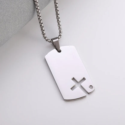 Dog Tag Pendant and Necklace