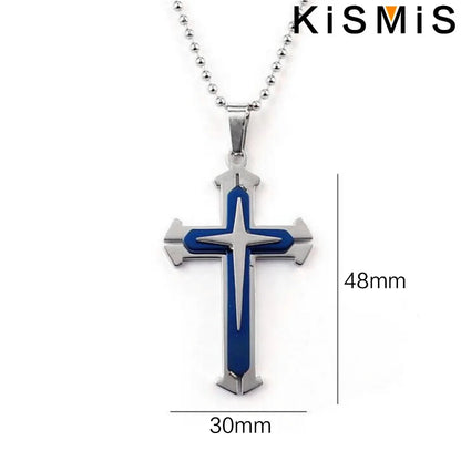 Stainless Steel Cross Pendant and basic necklace