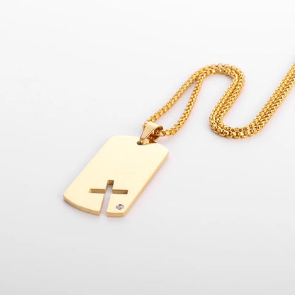 Dog Tag Pendant and Necklace