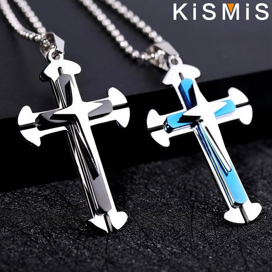 Stainless Steel Cross Pendant and basic necklace