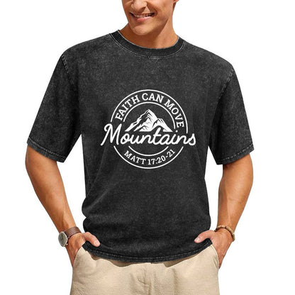Faith can move mountains - Men's Washed Vintage T-Shirt