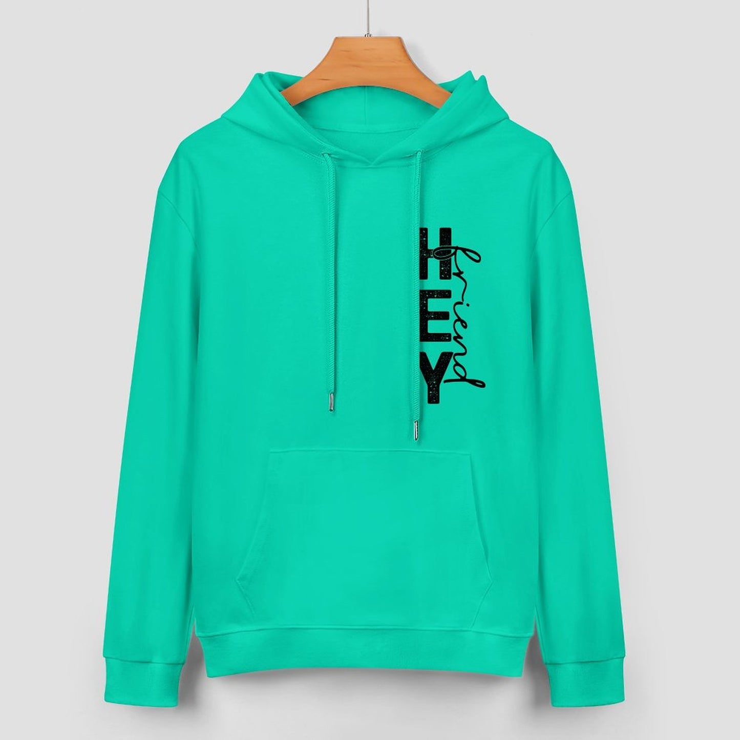 Hey Friend Motivational - Cotton Men's Hoodie with kangaroo pocket (multiple colour options)