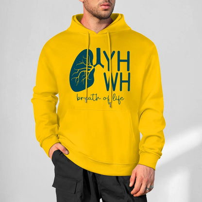 Breath of Life - Cotton Men's Hoodie with kangaroo pocket (multiple colour options)